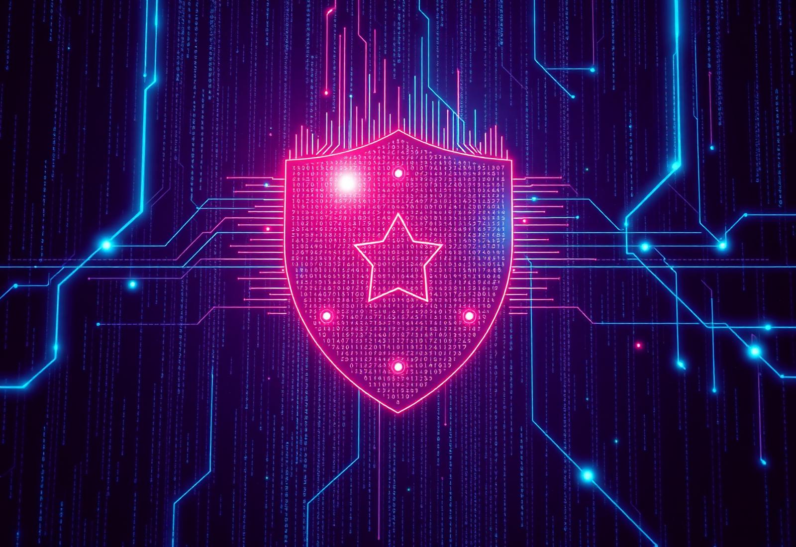 Cybersecurity shield visualization