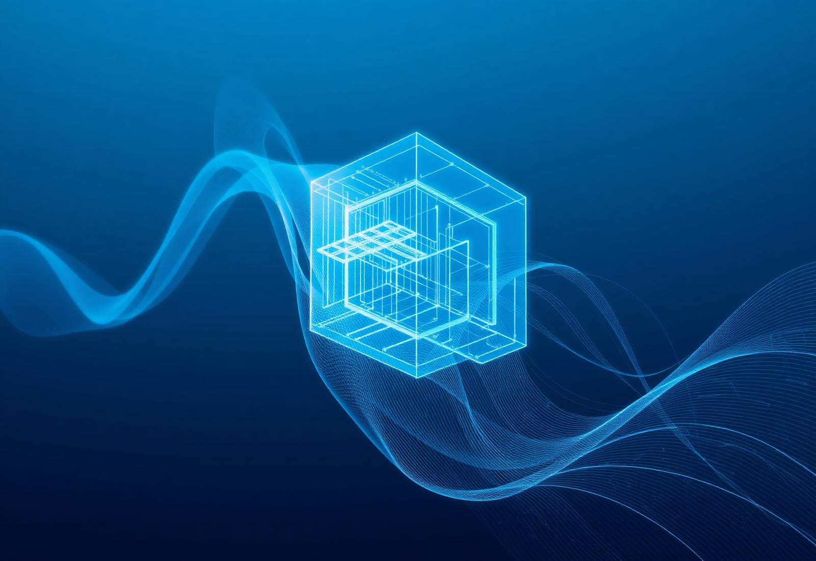 Abstract digital architecture visualization